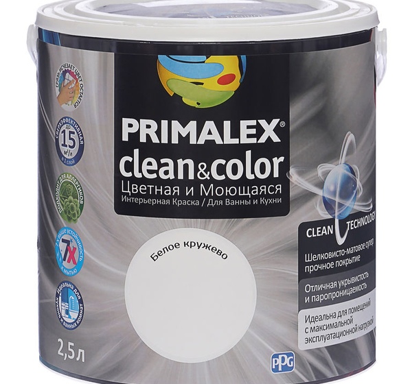 Краска PR-X Clean&Color 2,5 л Белое кружево